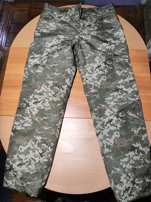 Штани вітровологозахисні, піксель, на флісі