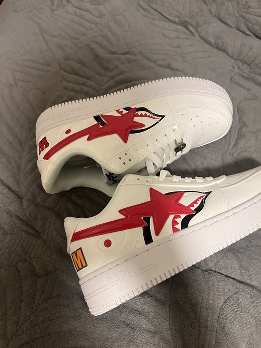 Кросівки bape low sta m2 shark white