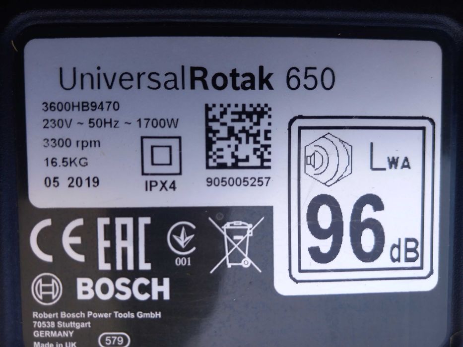Kosiarka elektryczna Bosch Rotak 650 42 cm najmocnieksza 1700 Wat !!