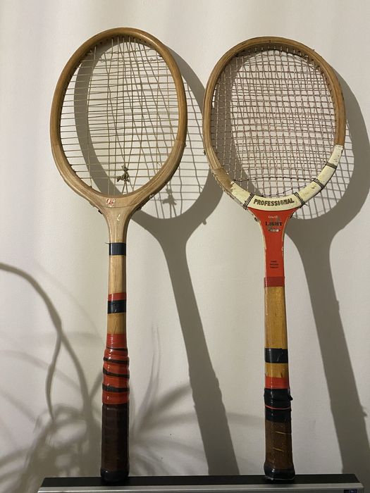 Vintage — Par de raquetes de ténis em madeira