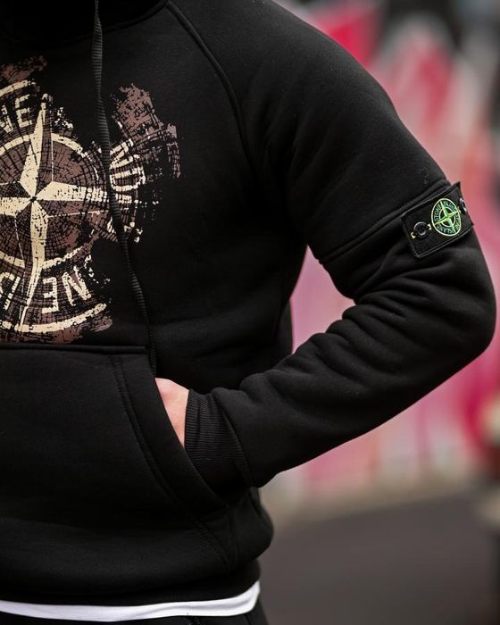 Чоловічий зимовий спортивний костюм Stone Island gerona black комплект