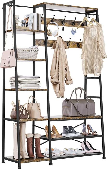 Cabide bengaleiro madeira sapateira  180 x 116,5 x 49cm   [TRÊS CORES]