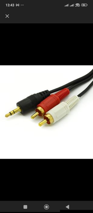 Kabel MiniJack 3.5 mm - 2x RCA LANBERG 5 m