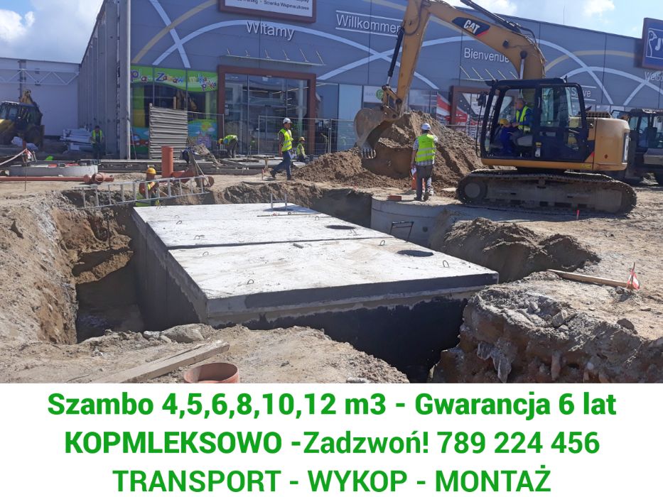 Szamba betonowe zbiorniki na szambo 4,6,8,10,12 z WYKOPEM Lublin tanio