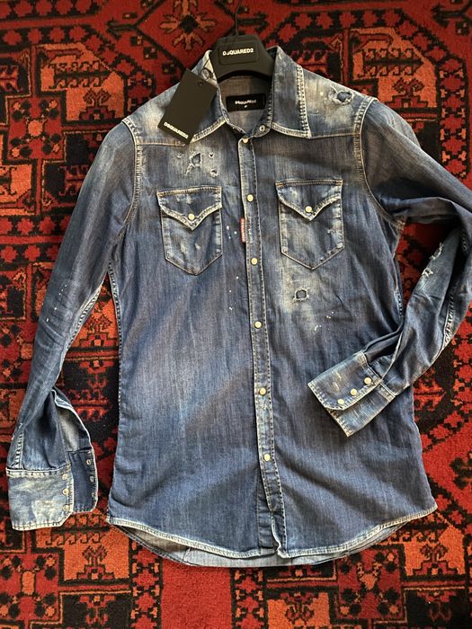 Dsquared2 koszula męska  jeansowa IT46