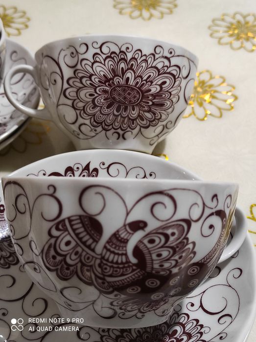 Набор из 6 чайных пар ЛФЗ " Жар- птица"