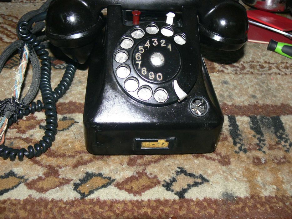 Telefon Dyrektorski RWT z okresu PRL Bakelitowy na tarczę