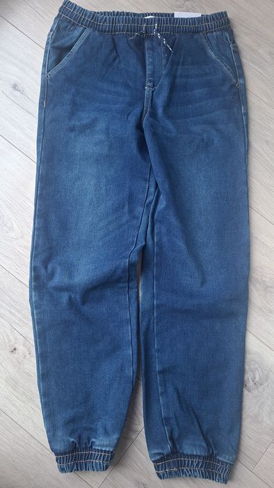 Jeansy jogger nowe 152 ocieplane