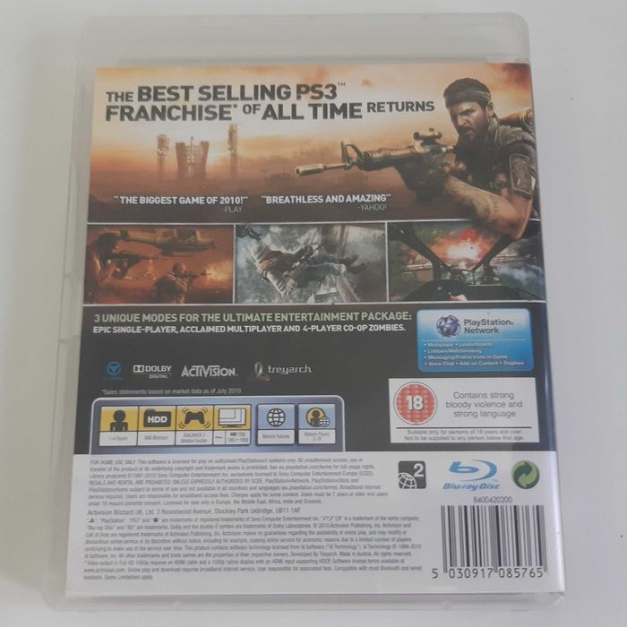 Jogo Original PlayStation 3 PS3 Call of Duty Black Ops