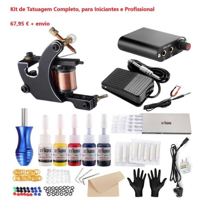 TATTOO - Kits Tattoo, Pen/Caneta, Aerógrafo, Agulhas/Cartuchos, Tintas