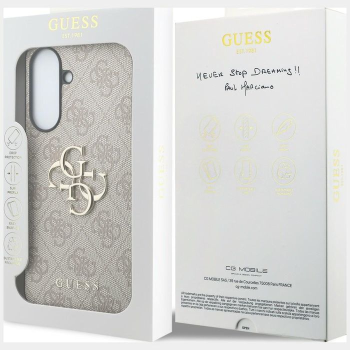Guess nakładka HC PU 4G Big Logo do Samsung Galaxy A37 różowa