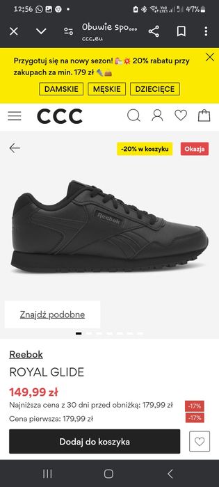 Adidasy Reebok 37/38