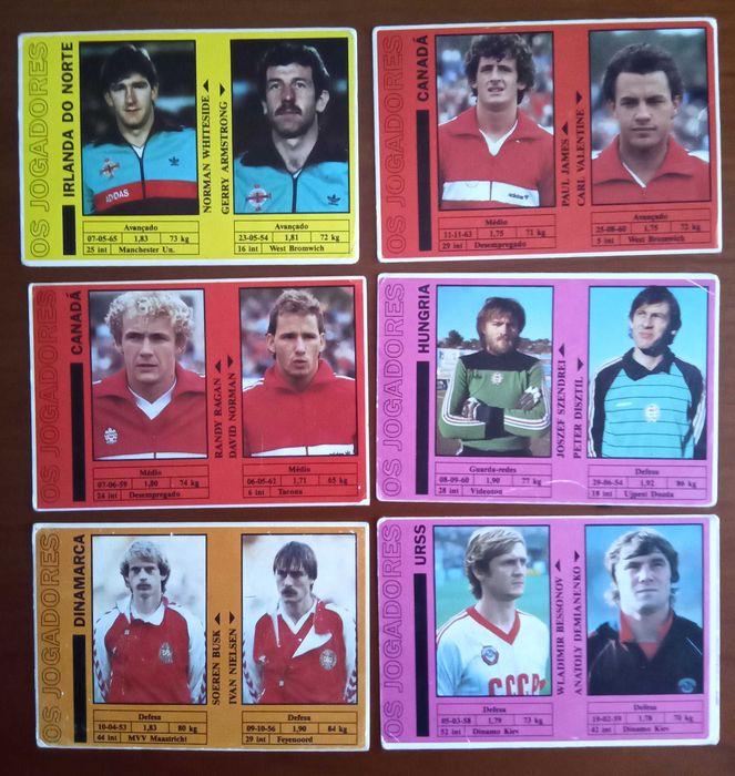 12 calendários diferentes do mundial de futebol México 86 da impala