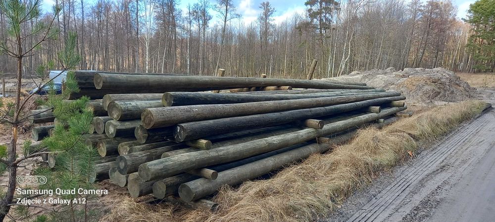 Słupy drewniane impregnowane