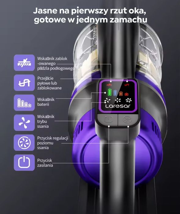 Odkurzacz  bezprzewodowy Laresar X11, następca Laresar V7