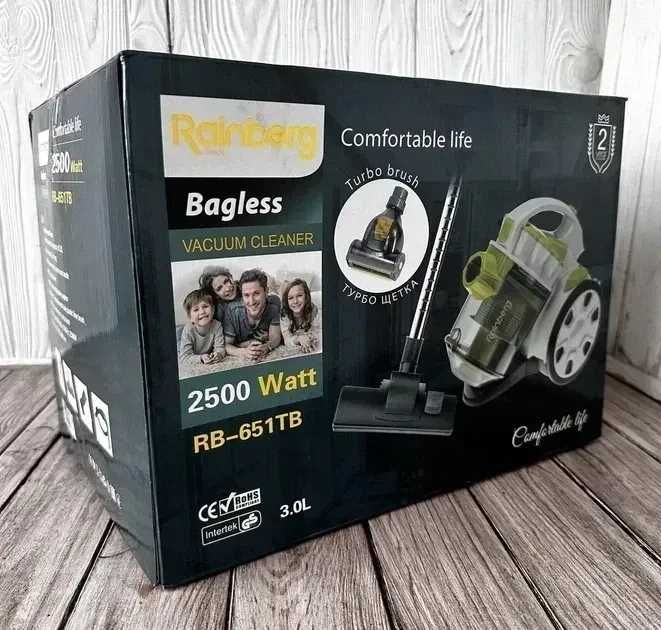 НЕМЕЦКИЙ Пылесос контейнерный Rainberg RB-651TB с турбощеткой 3L 2500W