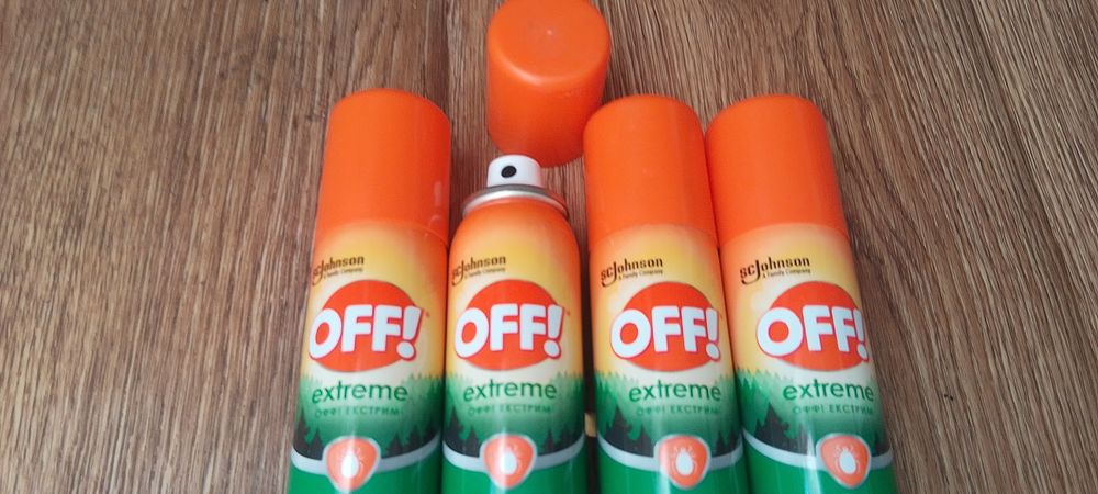 Засіб від комарів, кліщів та від якіхсь гедзів OFF.