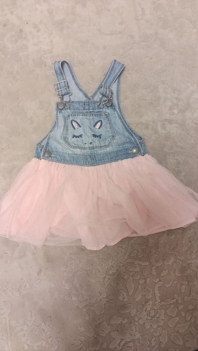 Джинсовий сарафан з фатиновою нижньою спідницею