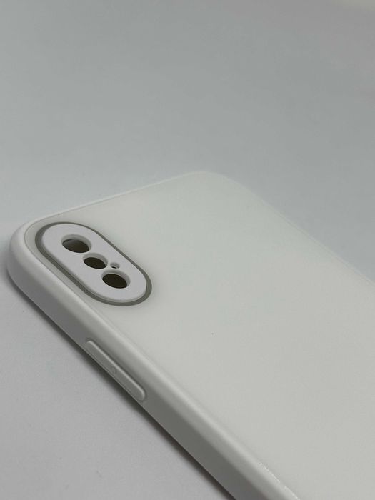 Iphone X/XS Etui Case Obudowa Biała Imitacja Szkła kod 2052