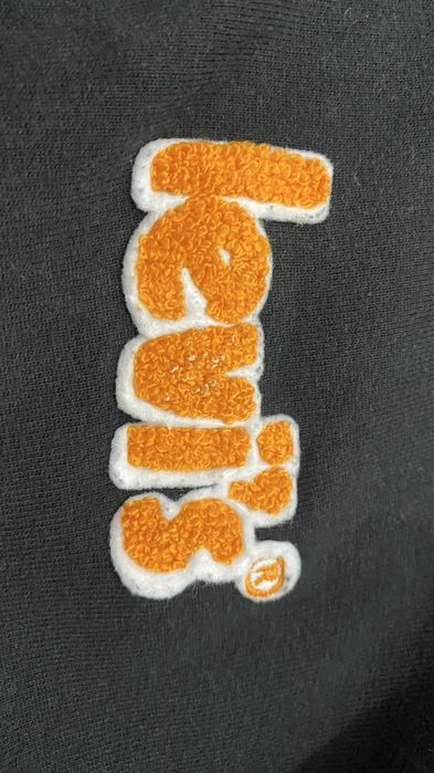 Sweatshirt / Casaco com Capuz Levi’s Preto com Logo em Relevo Laranja – Tamanho XL