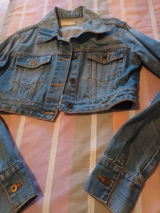 Casaco de ganga curto64738195973505121