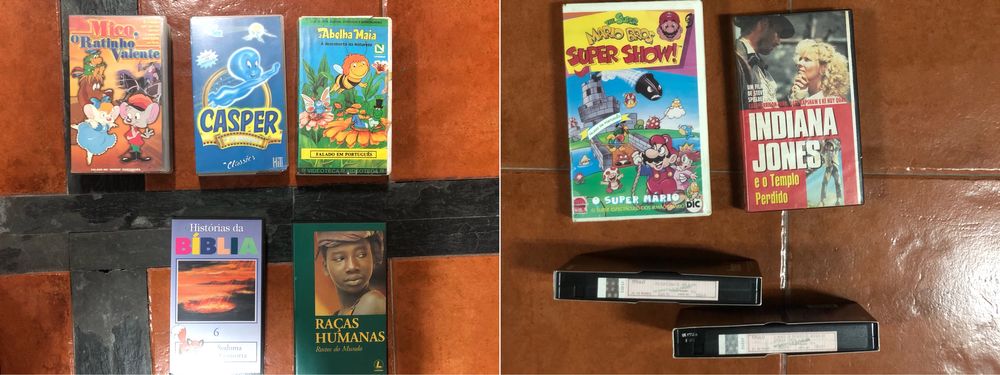 VHS antigas disney mafalda indiana jones etc