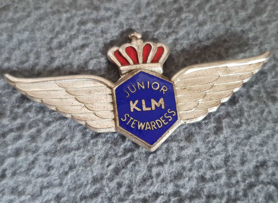 Emblema / Crachá KLM Stewardess Junior - Anos 50