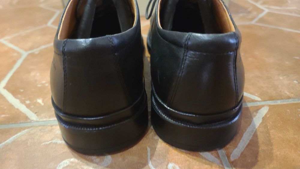 Туфлі чоловічі Clarks man shoes size 8 ½ UA42,5 чорні натуральна шкіра