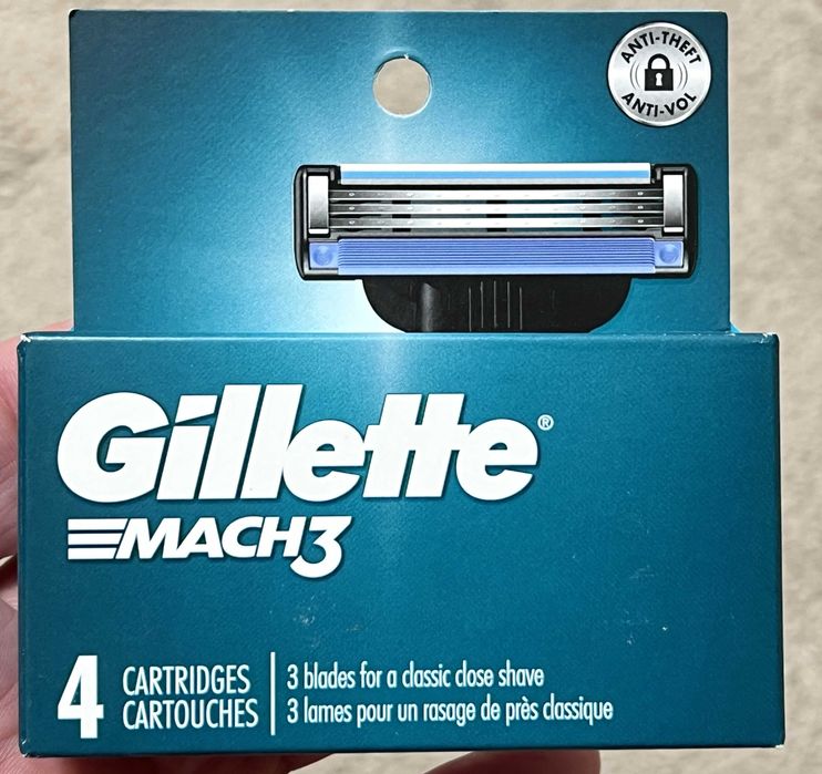 Оригинал 100% из США Gillette Mach3 4шт. лезвия, лосьон, гель