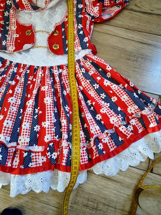 Sukienka 104 110 folk ludowa bawarska dirndl tracht etno