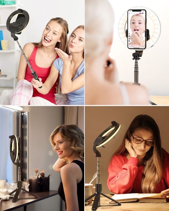 Selfie stick comando / anel de iluminação BlitzWolf BW-BS8 Pro SELA
