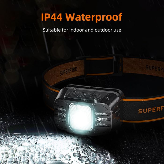 Налобний ліхтар Superfire HL75s з сенсорним управлінням та червоним св