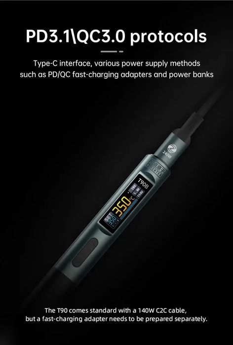 Портативний паяльник Alientek T90B