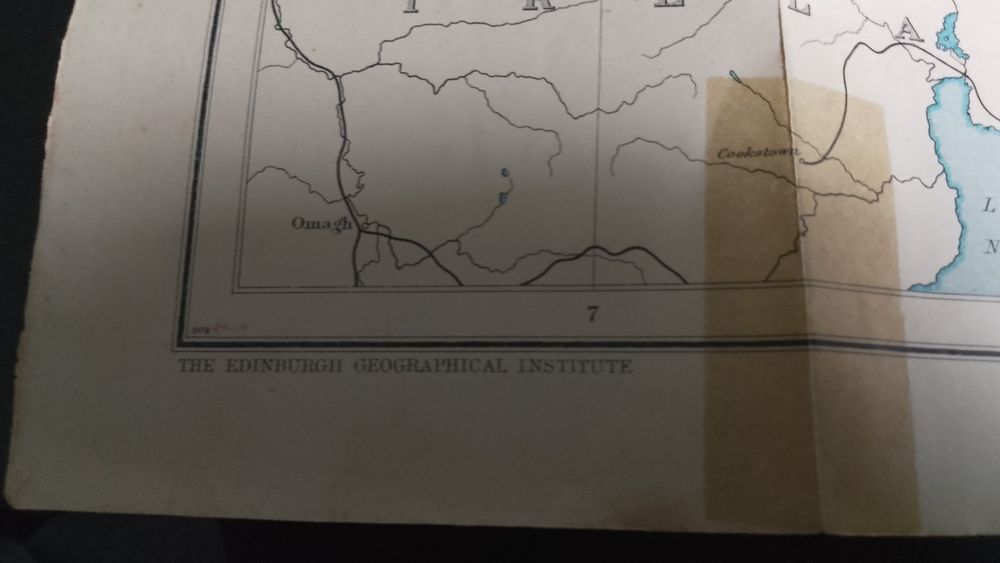 Stara wojenna mapa Szkocja