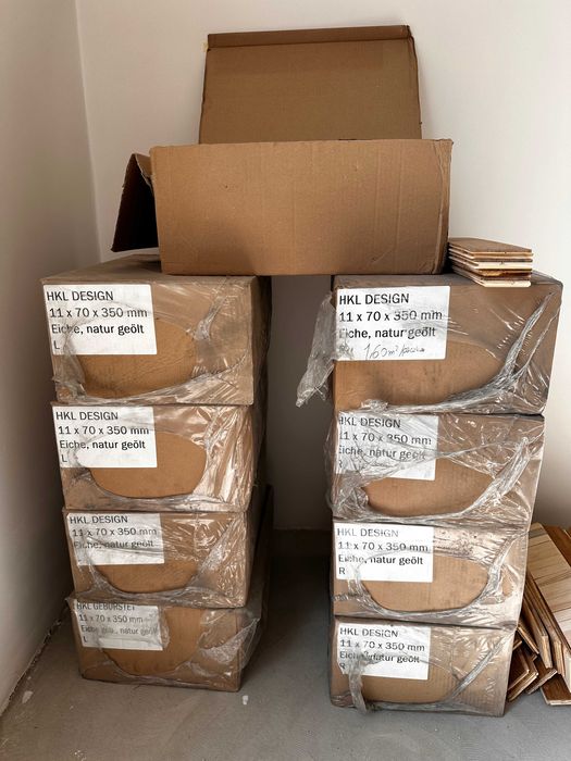 Parkiet dębowy jodełka 12,8 m2