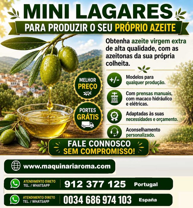 Mini lagar
Faça o seu próprio azeite