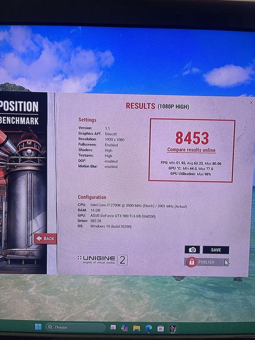 Персональний копʼютер i7 2700k GTX 980 ti