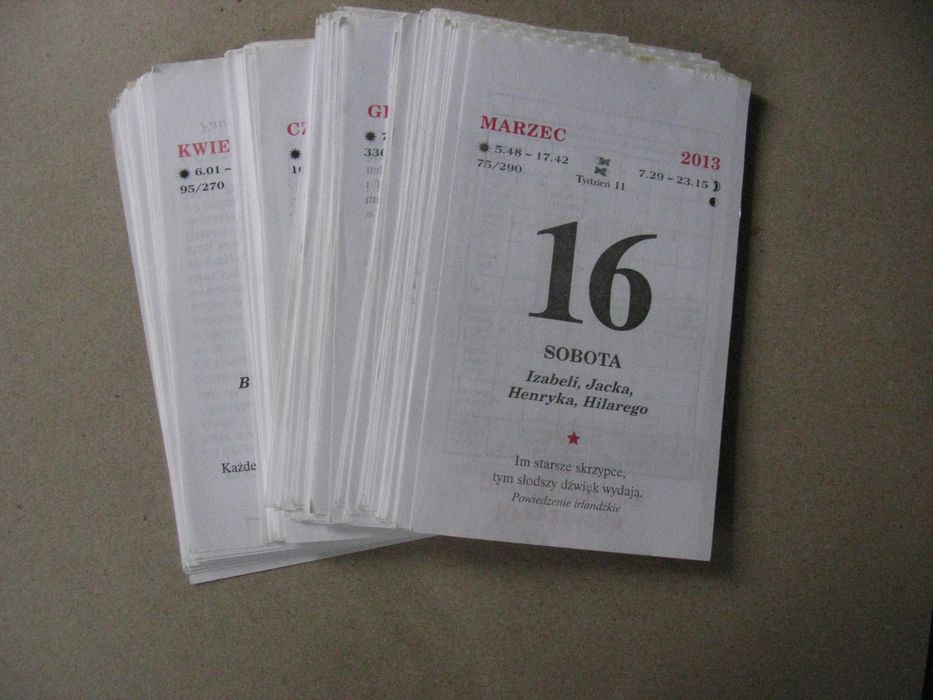 kartka z kalendarza 2013