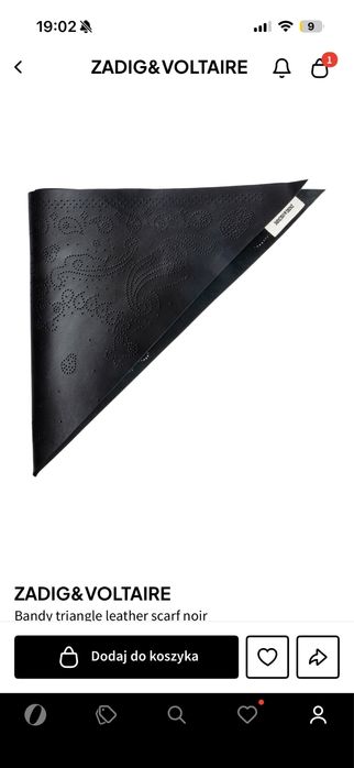 Zadig & Voltaire skórzana bandana paisley