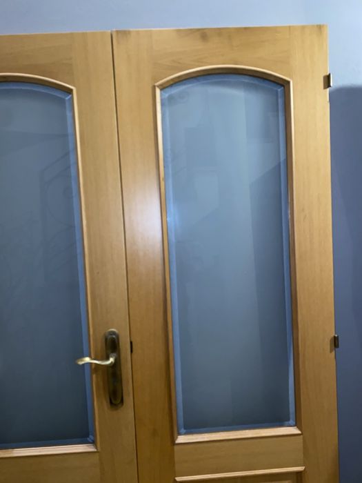 Portas madeira e vidro