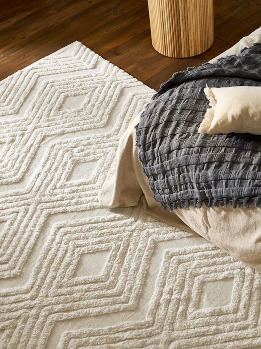 Ręcznie tkany dywan z bawełny Ziggy - miły w dotyku