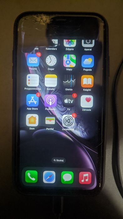 iPhone XR - uszkodzony wyświetlacz