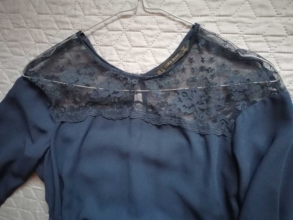 Sukienka granatowa Zara Basic S