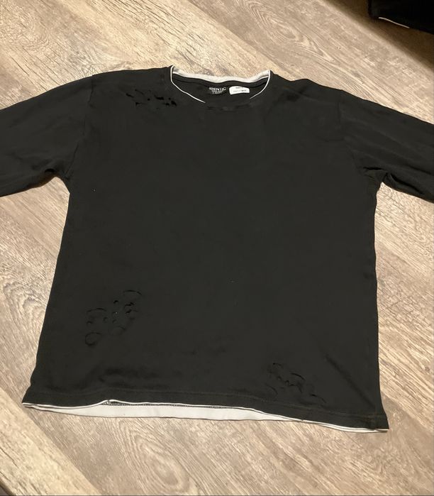 Longsleeve Identic męski, czarny, custom, L