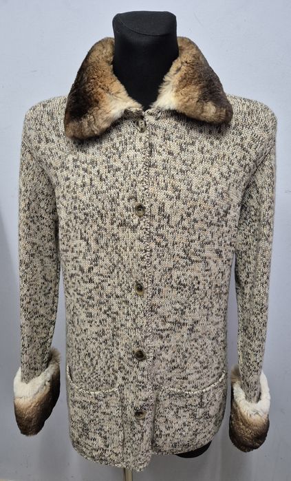 6300 zł w salonie MATUCCI MILANO roz L FUTRO + KASZMIR made in Italy