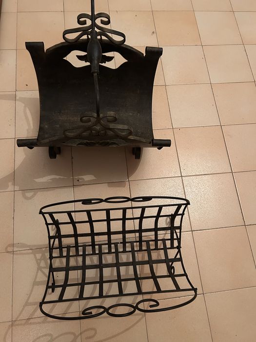 Conjunto de lareira de ferro forjado
