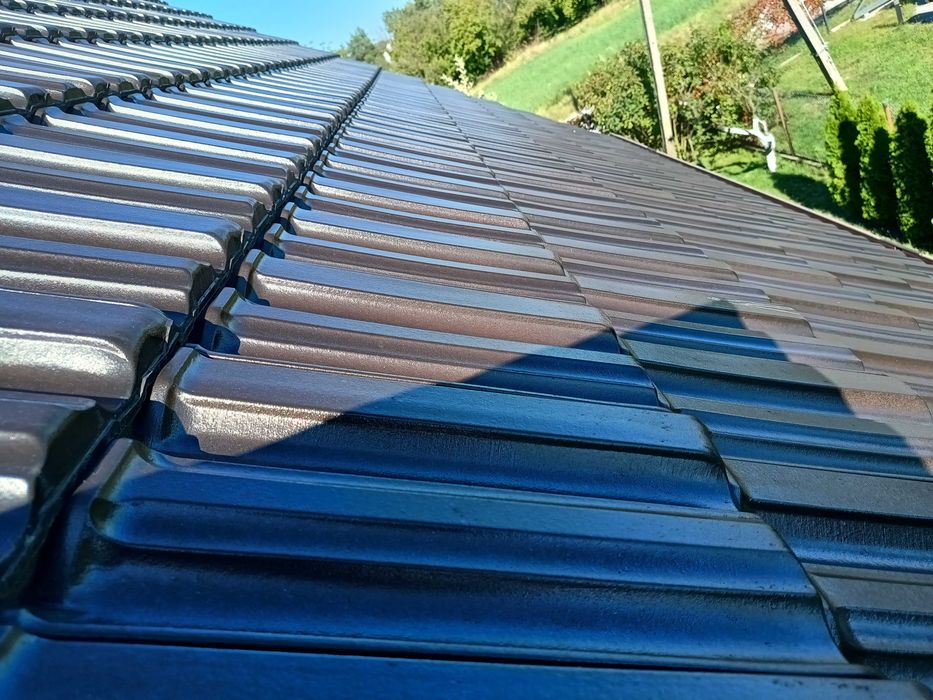 Dachówka Marsylka łupkowo czarna (czarna angoba)