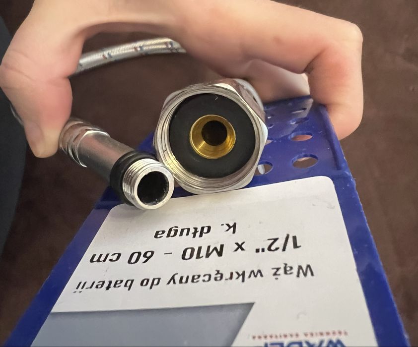 Wąż wkręcany do baterii 1/2’’xM10 60cm
