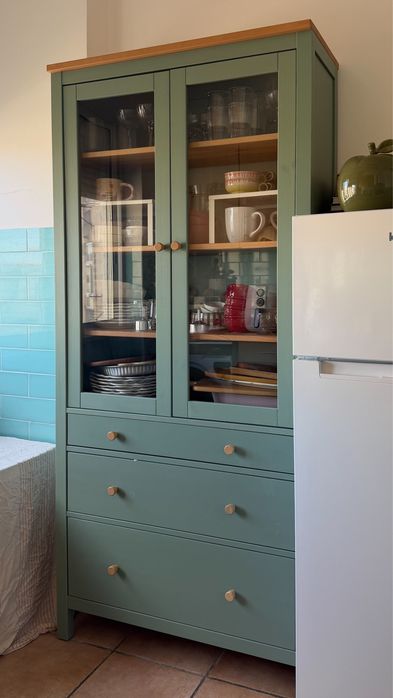 Vitrine Ikea Hemnes Verde