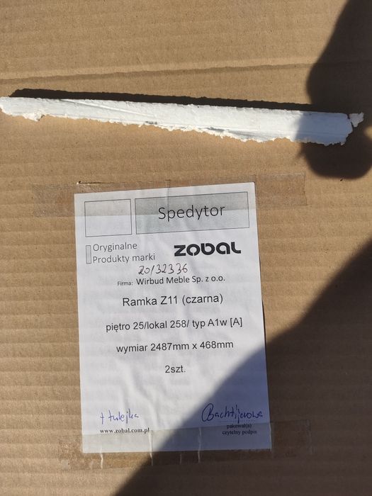 Fronty meblowe czarne aluminium szkło lub lustro